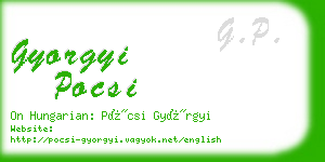 gyorgyi pocsi business card